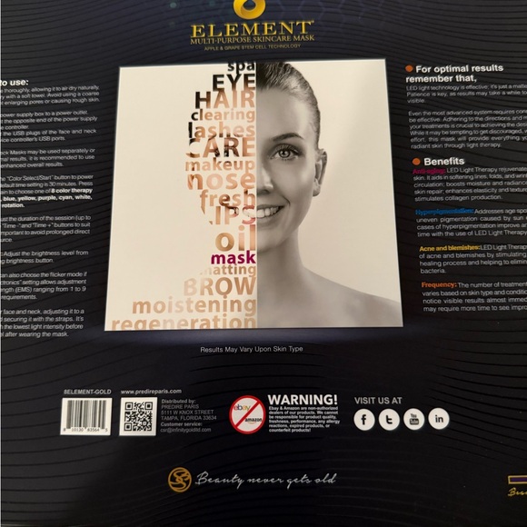 Predire Gold LED Facial Mask - Picture 4 of 6